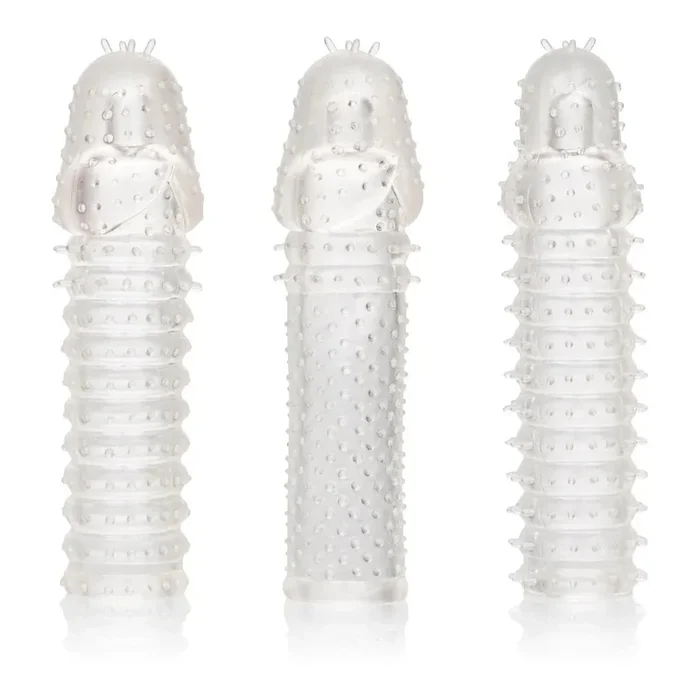 3 Piece Ribbed Penis Length and Girth Extension Kit
