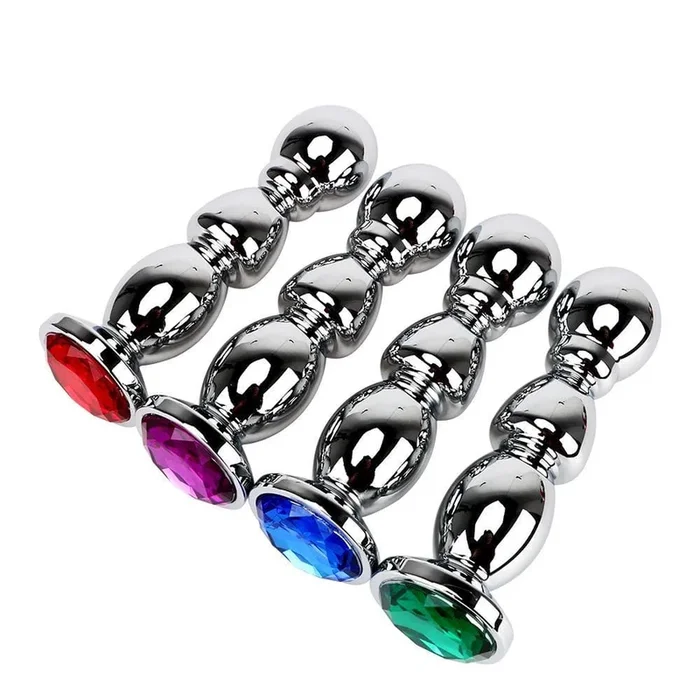 4 Colors Jeweled 5 ” Stainless Steel with Ball-shaped Head Plug