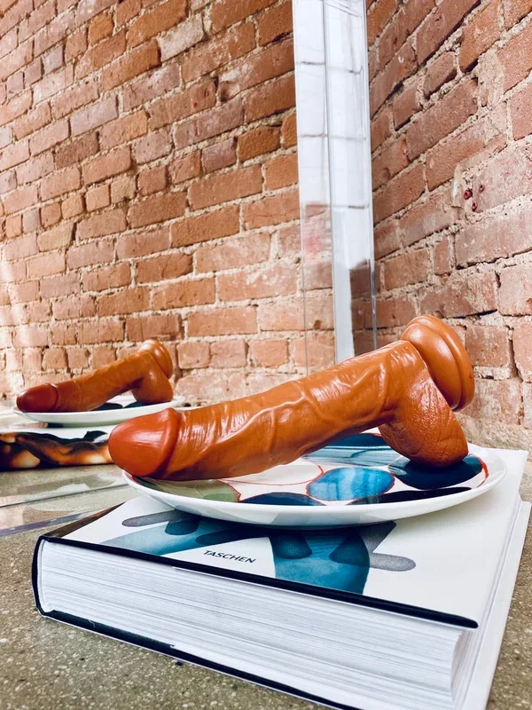 9 ” BARESKIN DILDO BY JOCK w. BALLS – Dark