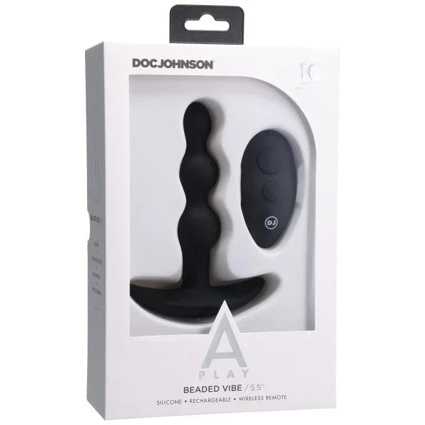 A-Play Beaded Vibrating Plug – Black