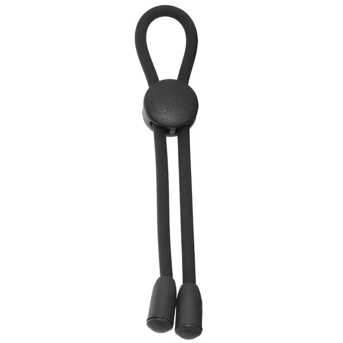 Adjustable Silicone Cock Tie in Black