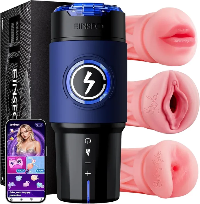 AI Lover Interactive Thrusting Masturbator – 550 Strokes/Min, 3 Signature Sleeves, App Heating & Video Sync