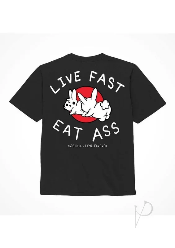 Alf Live Fast Eat Ass Tshirt Xxl Black