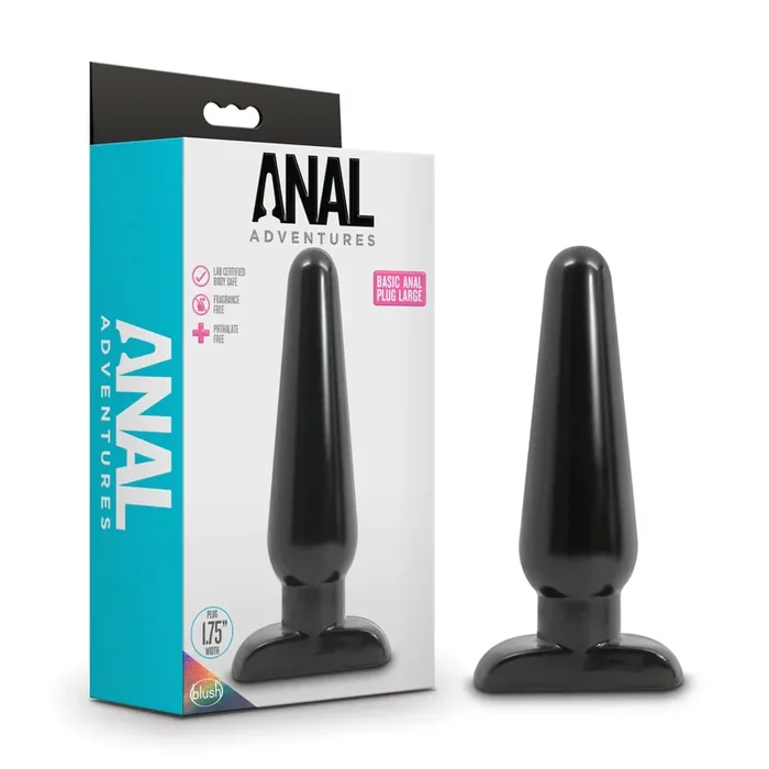 Anal Adventures Basic Black 6.5-Inch Anal Plug