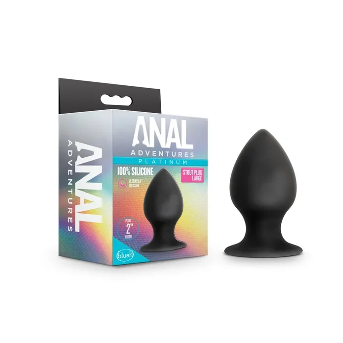 Anal Adventures Platinum By Blush® | Stout Black 3.75-Inch Anal Plug