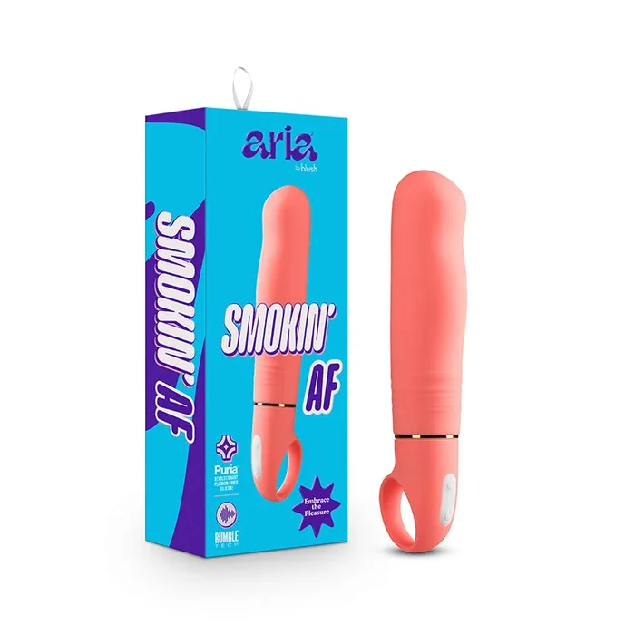 Aria Smokin’ AF Silicone Vibrator Coral