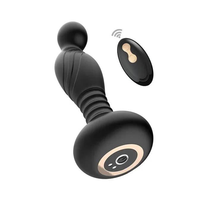 ASS-SATION REMOTE VIBRATING P-SPOT PLUG BLACK
