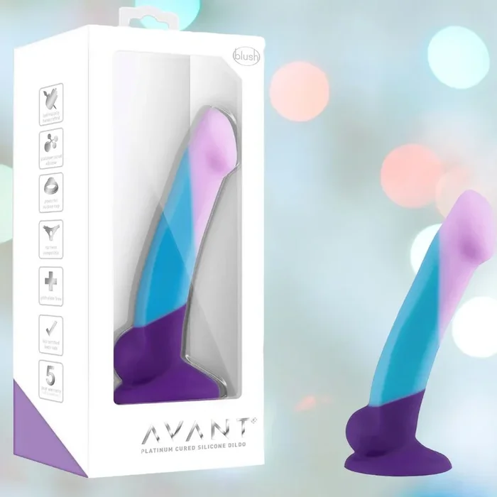 Avant D16 Purple Haze 6.5″ Slim Non-Porous Silicone Dildo