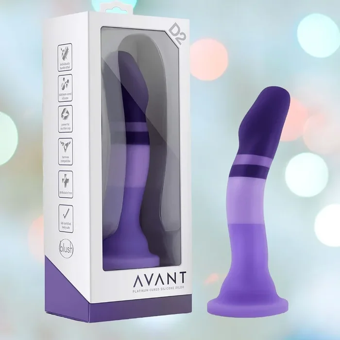 Avant D2 6″ Non-Porous Silicone Dildo – Purple Rain