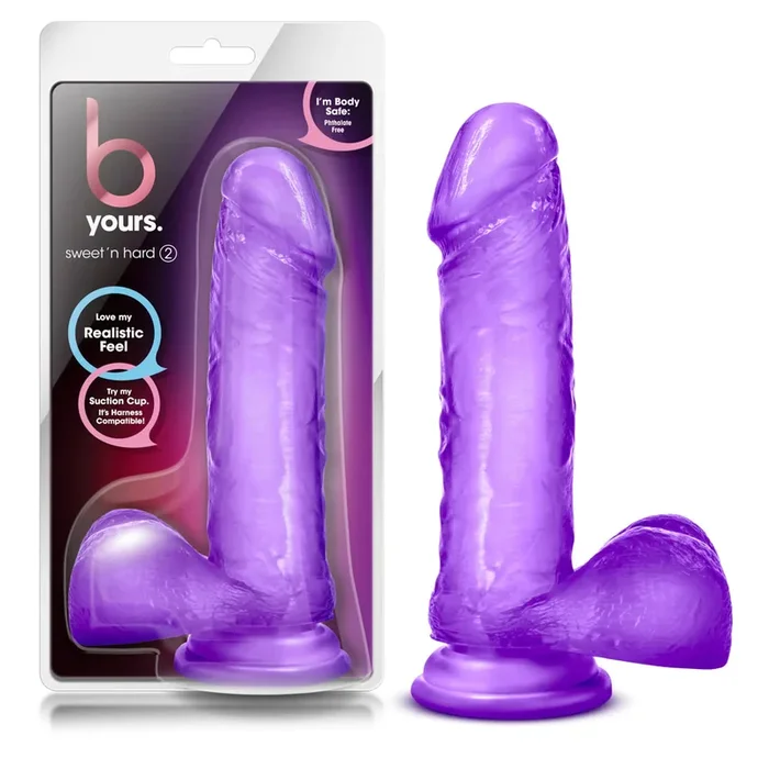 B Yours Sweet N’ Hard 2 Realistic Purple 8-Inch Long Dildo