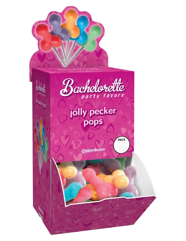 Bachelorette Party Favors – Jolly Pecker Pops – 50 Piece Display Box