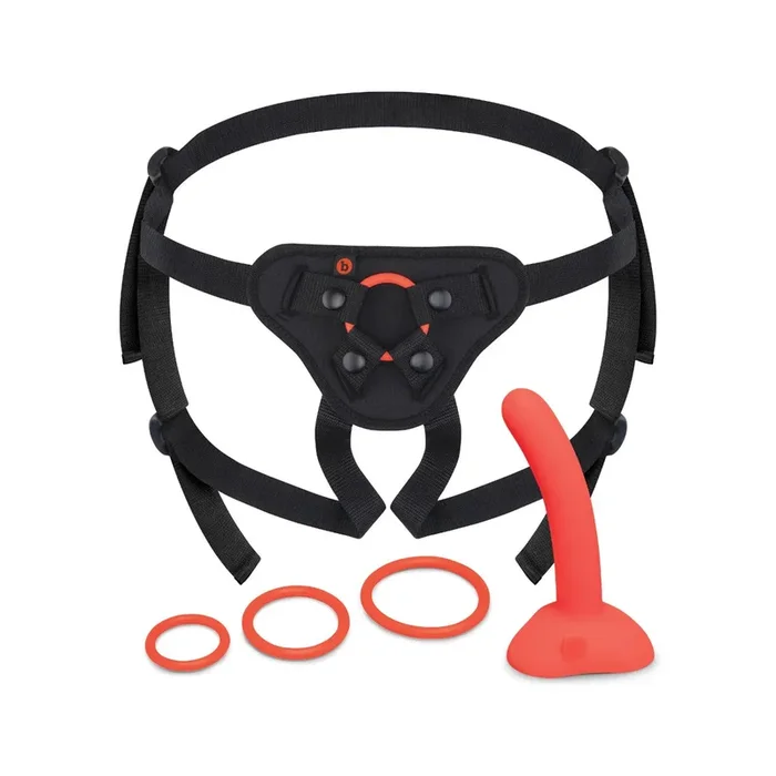 Beginners Strap-On Harness Set with 5 inch Silicone Dildo