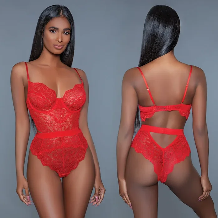 Bewicked Bettany Bodysuit-Red X-Big