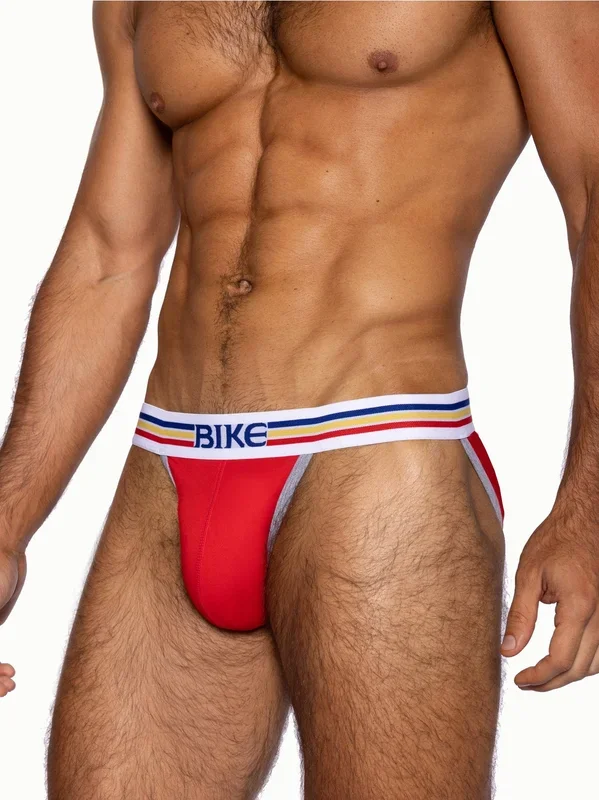 BIKE Stretch Cotton Jock Brief – Samba Red
