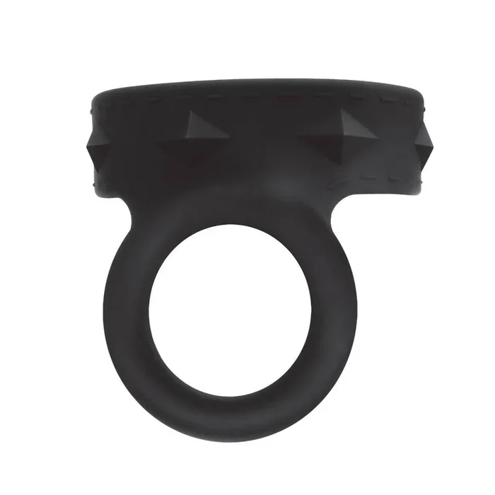 Blue Line Silicone Duo Snap Cock & Ball Ring Black