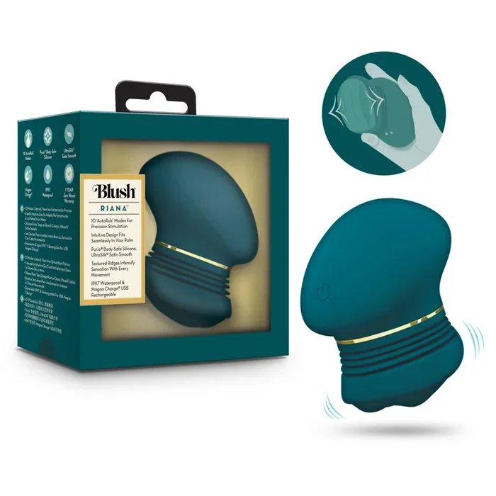 Blush Collection | Riana Silicone Clitoral Stimulator With ‘AutoRub’ Technology – In Dark Teal