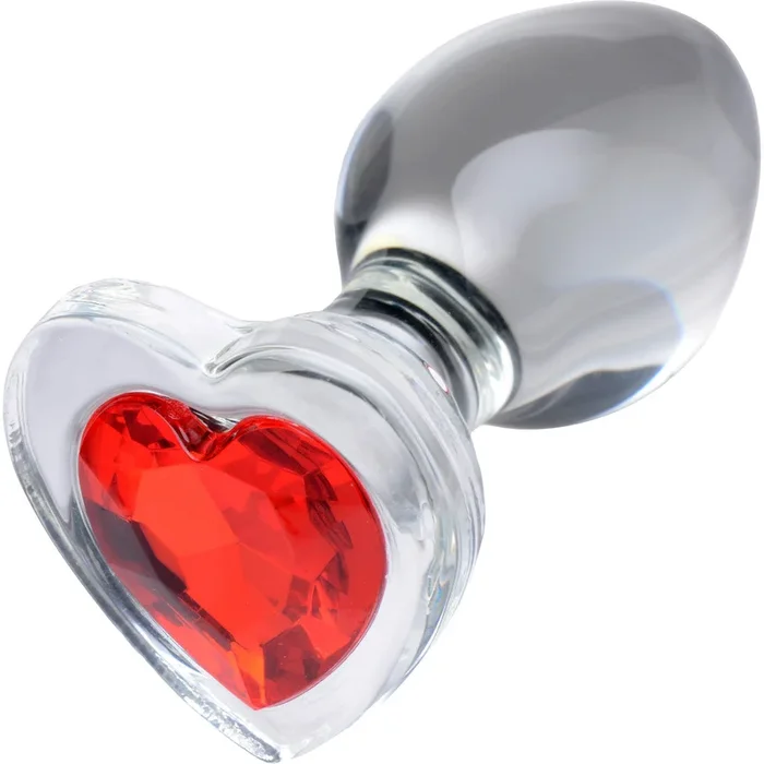 Booty Sparks Heart Gem Glass Anal Plug – Medium