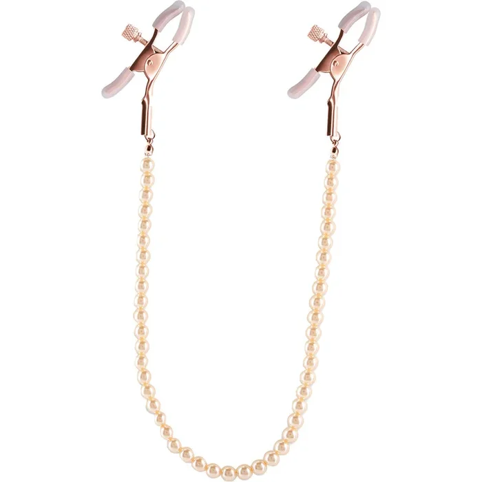 Bound Adjustable DC1 Pearl Chain Nipple Clamps by NS Novelties – Rose Gold