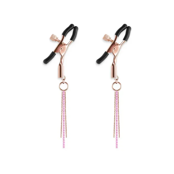 Bound Screw Adjust Tweezer Style Nipple Clamps D3 Rose Gold