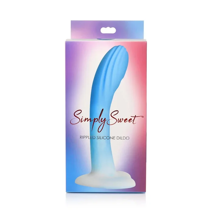 But Sweet Wavy 7 in. Silicone Dildo Blue/Flannel