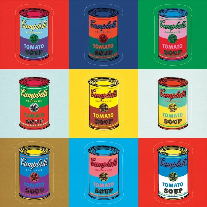 Campbell’s Soup Cans By Andy Warhol – Sheet of 9 Stickers