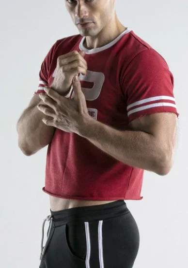 Code 22 Full Contact Crop T Shirt Red