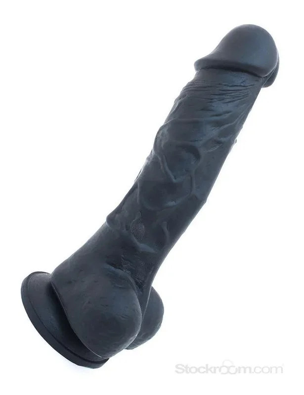 Colours Pleasures Black Silicone Dildo, 5 “