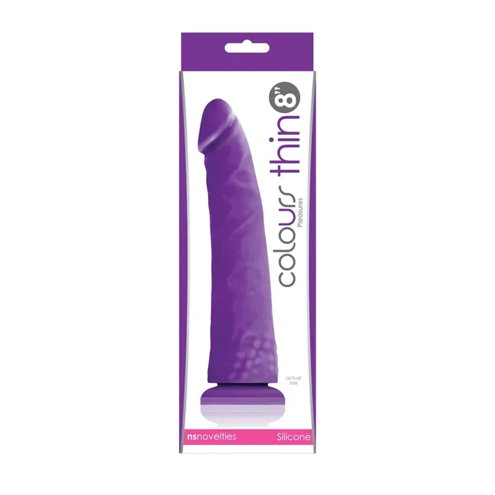 Colours Pleasures Thin 8 Hoosier State. Dildo Purple