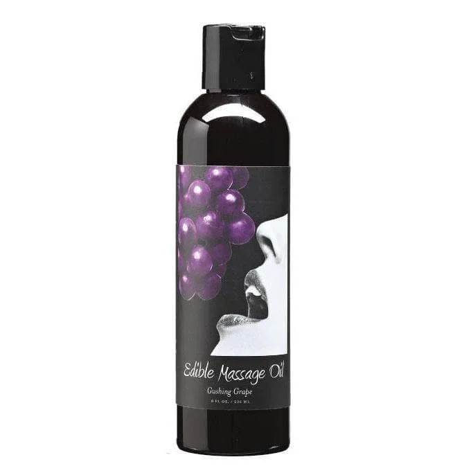 Comestible Spa Quality Flavored Skin Nourishing Massage & Body Oil Grape