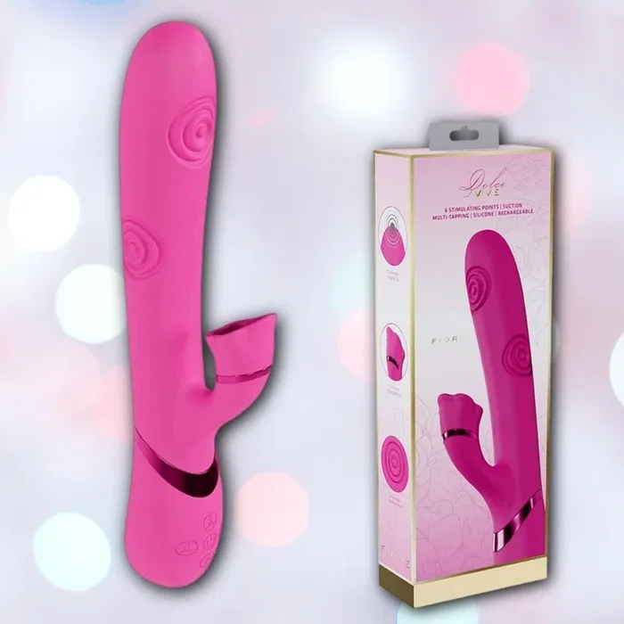 Dolce Vive Fiore Rechargeable G-Spot Air Wave Vibrating and Tapping Clit