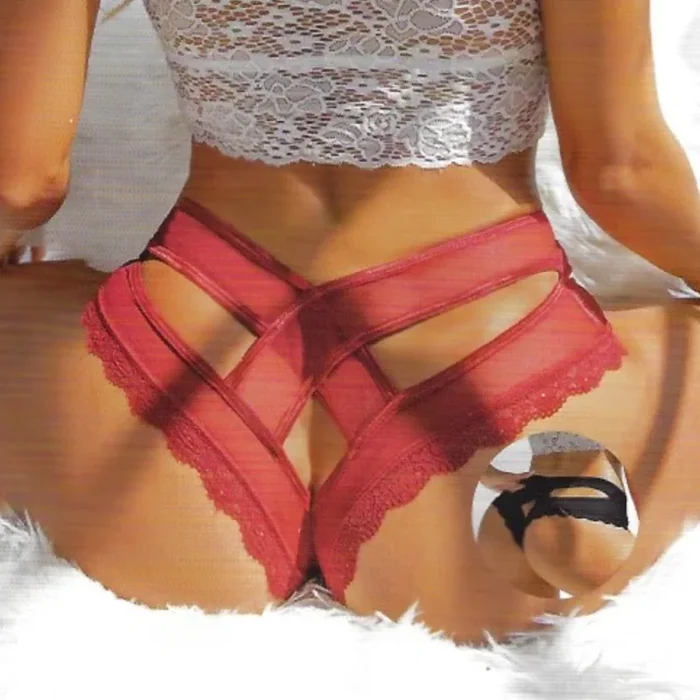 DON’T CROSS ME STRAPPY PANTY BLACK