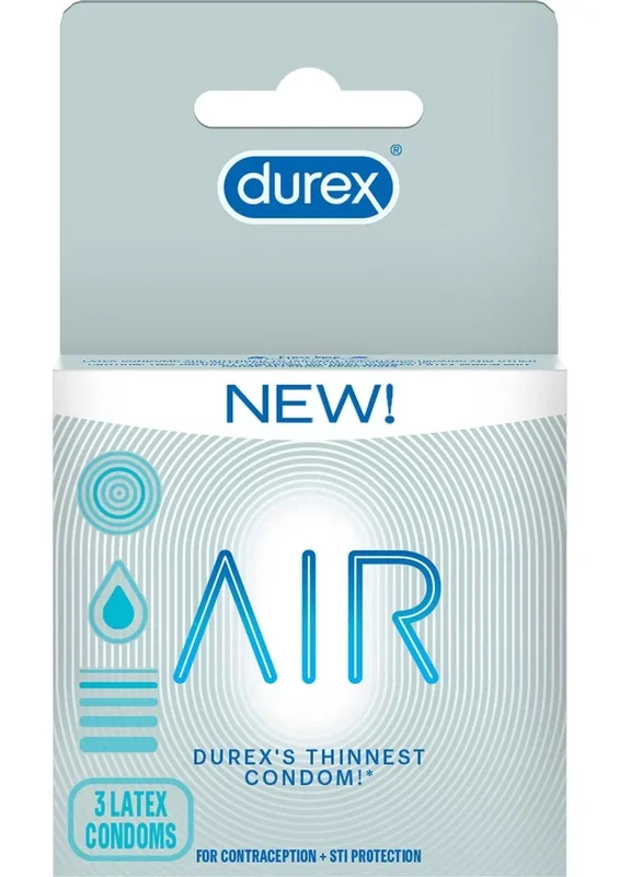 Durex Air Lubricated Extra Thin Latex Condoms