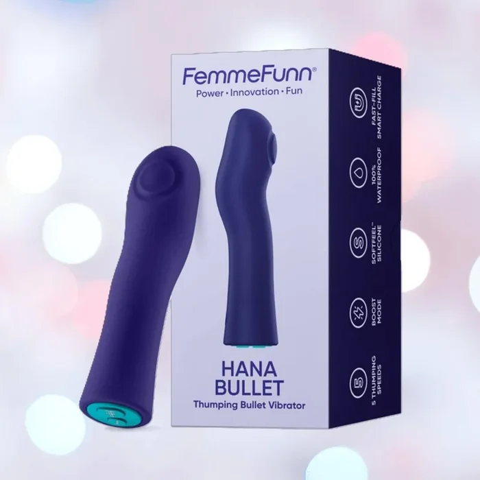 FemmeFunn Hana Thumping Bullet Vibrator – Dark Purple