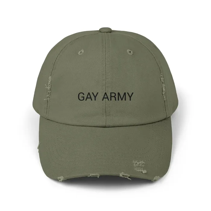GAY ARMY Distressed Cap in 6 colors