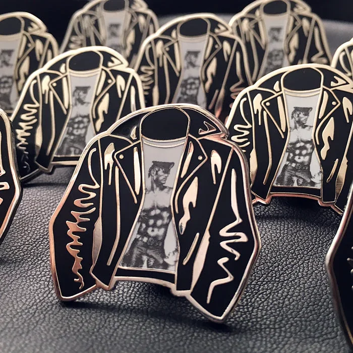 GAYPIN’ ENAMEL PIN: TOM OF FINLAND LEATHER JACKET