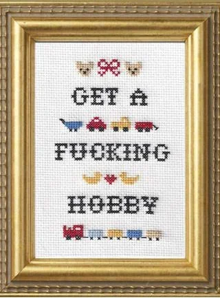 Generate A Fucking Hobby – Cross Stitch