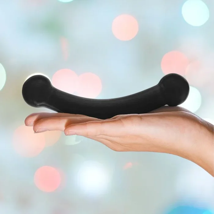 Gläs 5.5 ” Double Bull Black Glass Dildo