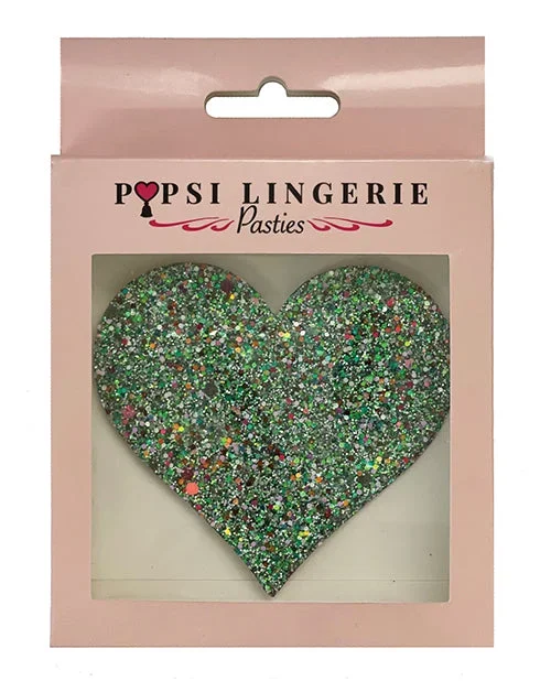 Glow in the Dark Glitter Heart Pasties – O/S