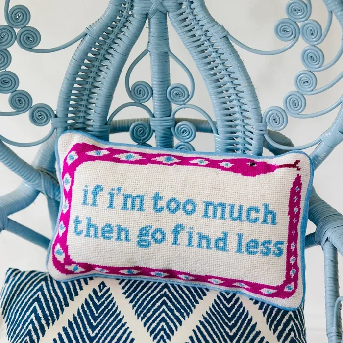 Go Find To A Lesser Extent Needlepoint Pillow