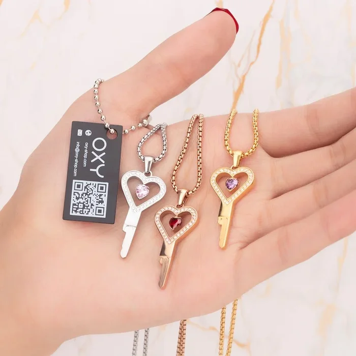 ? Heartkeeper – Chastity Key Locket – Real Moisssanite Diamonds