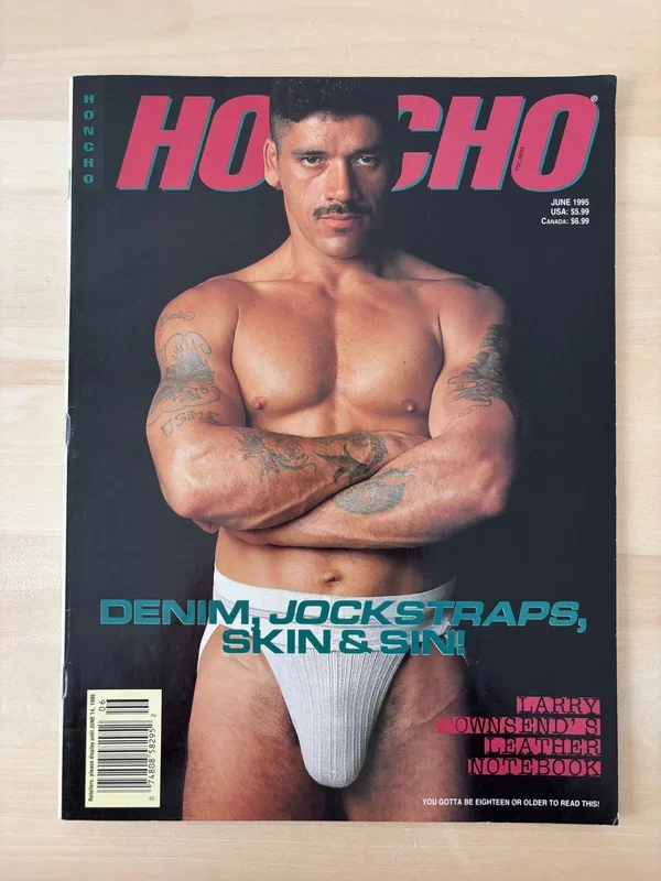 Honcho, June 1995, Denim, Jockstraps, Skin & Sin!