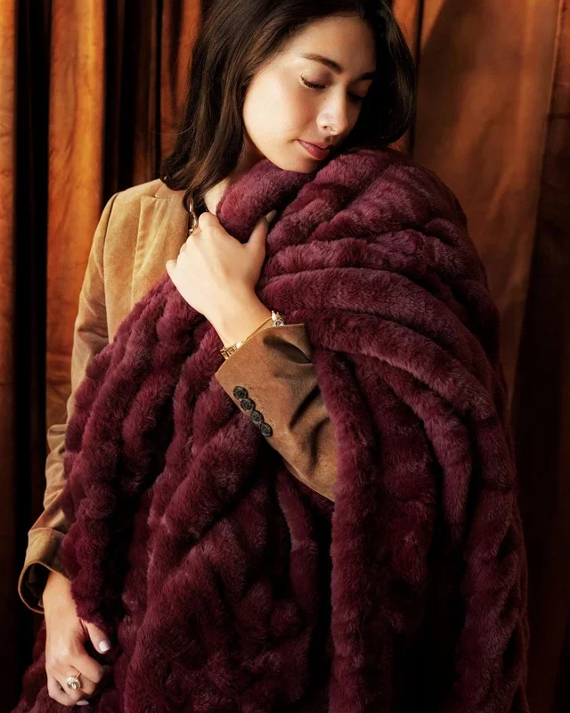 Hugs Cabernet Blanket