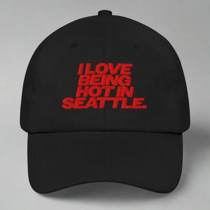 I Love Being Spicy in Seattle Dad Hat by YES HOMO in Black