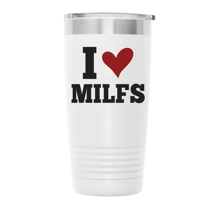 IHeartMILFS001 20oz TUMBLER – WHITE
