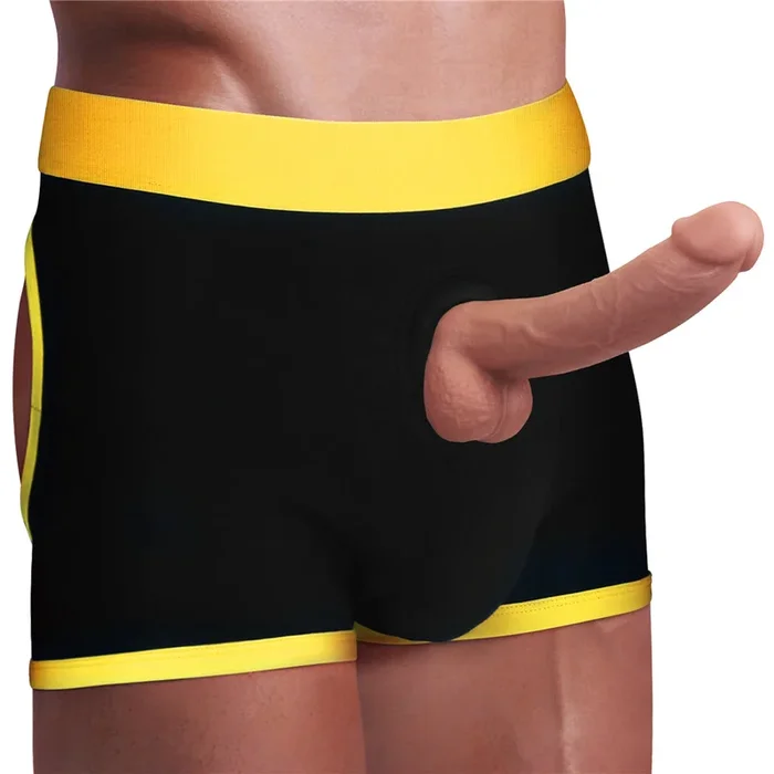 INGEN UNISEX HORNY STRAPON SHORTS BLACK/YELLOW