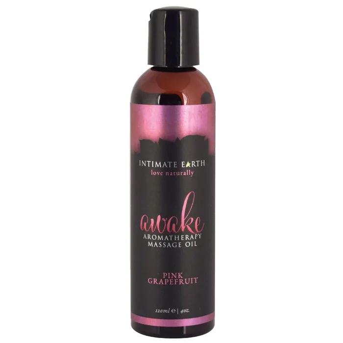 Intimate Earth Aromatherapy Oil Awake-Pink Grapefruit 4oz