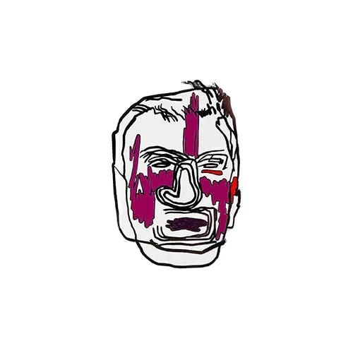 Jean-Michel Basquiat Nat “King ” Cole Postcard and Pin