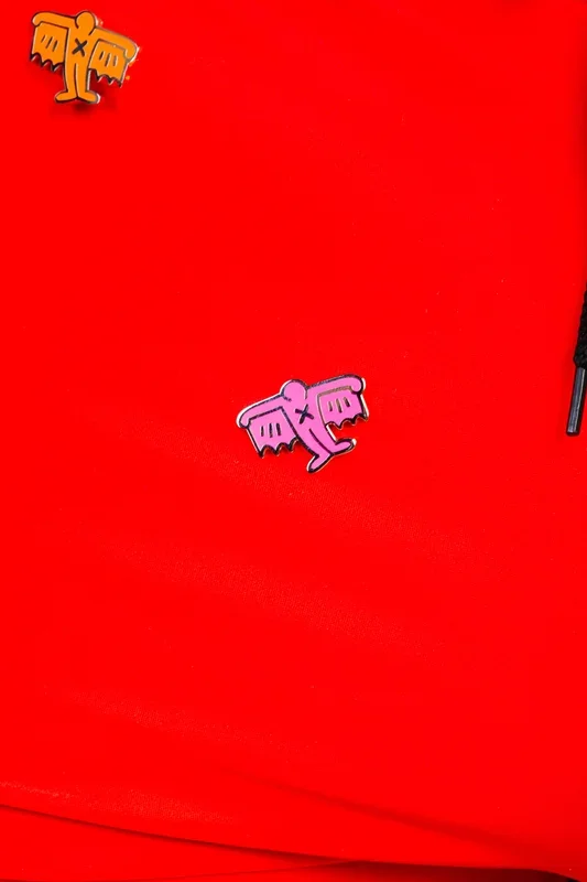 KEITH HARING BAT DEMON PIN – PINK