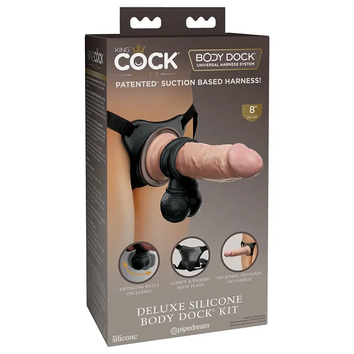 King Cock Elite Deluxe Silicone Body Dock Kit-Light