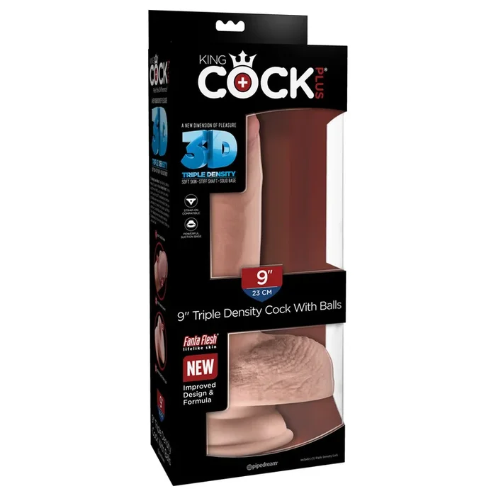 King Cock Plus 9″ Triple Density Cock With Balls